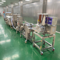 Machine automatique de fabrication de galettes de burger SUS304, 2100 pièces/h, machine industrielle de formage de galettes de viande, ligne de production de galettes de burger