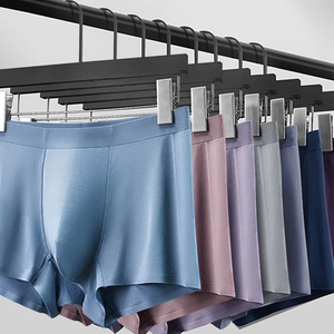 Sous-vêtements pour hommes en modal en gros avec logo personnalisé, sous-vêtements antibactériens en graphène, boxers sans couture, taille plus pour hommes - Product Image 1