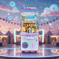 Machine à griffes professionnelle à monnayeur pour jouets métalliques, garantie 1 an, support anglais, design personnalisable pour centres de jeux
