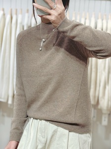 Pull d'hiver vintage 100 % cachemire pour femme, personnalisable, tricoté ample, col rond, épais, sans couture et chaud - Product Image 4