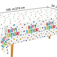 Nouvel ensemble de vaisselle en papier à thème anniversaire multicolore à pois, couverts en papier ronds jetables, fournitures pour fête d'anniversaire
