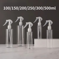 Bouteille pulvérisateur à gâchette plate transparente en PET, plusieurs spécifications, emballage plastique vide, bouteille à pompe pour liquide, vente en gros
