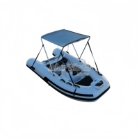 Bateau de pêche semi-rigide Norvège 10FT Mini Rib300 avec coque en fibre de verre et flotteurs Orca Hypalon/PVC