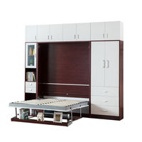Lit mural escamotable avec bureau intégré pour chambres à coucher, meubles gain de place pour la maison, fabrication chinoise