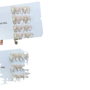 Uñas postizas de gel UV hechas a mano Nai Zi, diseño de cielo estrellado de alta gama, formas de almendra y ovaladas, venta al por mayor, terminadas y reutilizables - Product Image 2