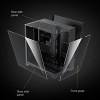 Fabricant de boîtiers PC pour aquarium OEM, boîtier de jeu RGB en alliage d'aluminium de taille moyenne, micro ATX, verre trempé, ordinateur de bureau personnalisé