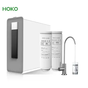 Kit de osmosis reverso para água, sistema profissional de dispensador de água com 5 estágios cobertos