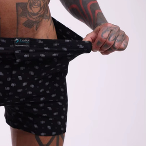 <b>Mens</b> Printed Cotton Boxer Briefs Black Soft Breathable Comfortable <b>Mens</b> <b>Trunks</b> Elastic Waistband Factory Supply - Product Image 1