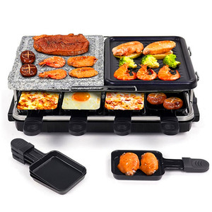 <span class=keywords><strong>Raclette</strong></span> électrique pour 8 personnes avec 8 spatules, plaque de cuisson en aluminium moulé, pour faire fondre le fromage - Product Image 5