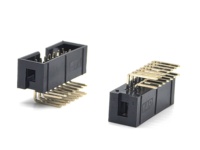 Connecteur de boîtier en nylon à angle droit avec contacts en laiton pas de 2,54 mm, H8,8 mm, 14 broches, pour application sur circuit imprimé, emballé