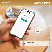 Cerradura Digital Inteligente Arpha D280W Compatible con Alexa y Google Assistant, para Puertas de Aluminio, Madera y Acero, con WiFi y App Tuya
