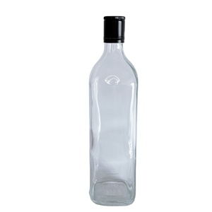 Bouteilles en verre de 750 ml de whisky saoudien King <span class=keywords><strong>Robert</strong></span> avec bouchon à vis noir imprimé pour cadeaux, emballées en carton - Product Image 1