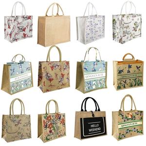 Bolsas de Yute Personalizadas al por Mayor, Bolsas de Compras Ecológicas, Bolsas de Regalo de Lujo para Bodas, Bolsas de Arpillera Natural - Product Image 4