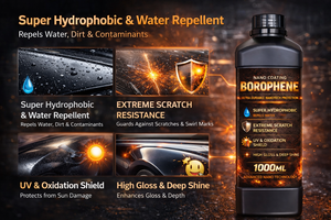 GRAPHONEX BOROPHENE น้ำยาเคลือบรถยนต์แบบกันน้ำ ป้องกันคราบน้ำ ฝุ่น และสิ่งสกปรก ลดความบ่อยในการล้างรถ ช่วยให้รถของคุณสดใสด้นานขึ้น นานถึง 10 ปี - Product Image 5