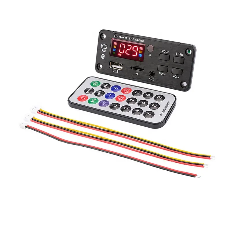 Car Audio MP3 Decoder Board Color Display BT 5.0 Receiver WMA WAV FLAC APE Decoding USB TF FM LINE IN