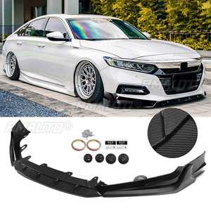 Kit de 3 piezas de alerón divisor de labio de parachoques delantero universal para Honda Accord 2018-2020 ACR - Product Image 1