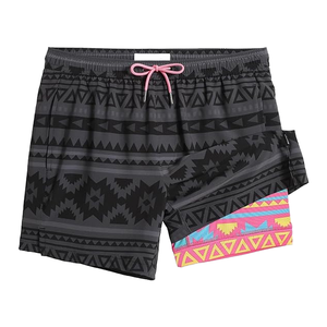 <b>Men's</b> Formal Mid Waist 5-Inch Solid Pattern Stretch Compression Liner Breathable Quick Dry Swim <b>Trunks</b> Hot Shorts Beach Pool - Product Image 1