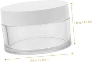 Tarro de Crema de Plástico PET Transparente de Pared Gruesa de 30g 50g 100g 150g 200ml 250ml con Logotipo Personalizado Serigrafiado para Envases de Cosméticos - Product Image 4