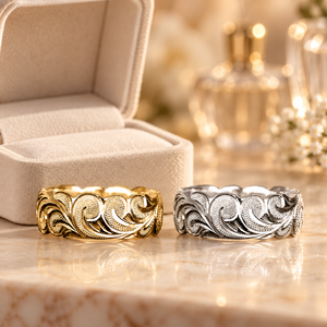 Bague de mariage unisexe en zircon serti à griffes, motif végétal, classique, élégante, tendance - Product Image 6