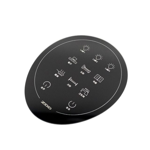 Manufacturer-Processed 86mm Tempered Frosted Silk Screen Glass Touch Button for Hotel Industrial Intelligent Electronic Glass