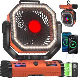 <span class=keywords><strong>Ventilatore</strong></span> da Campeggio F16 40000mAh, <span class=keywords><strong>12</strong></span> Pollici, a Batteria, LED, Portatile, da Esterno con Power Bank, Quattro Velocità del Vento, Ideale come Regalo - Product Image 1