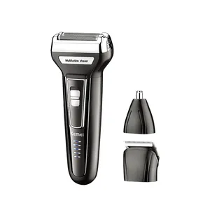 Kemei Km-6558 Đa Chức Năng Không Thấm Nước 3 Trong 1 Cutter Head Usb Men Shaver Điện Kemei Máy Cạo Râu Điện