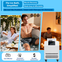 Personnalisable Portable Wifi Mini Glace Bain Refroidisseur Machine Récupération Cold Plunge 1HP Ozone Eau Glace Bain Refroidisseur Avec Filtre