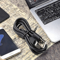 Kabel Data Micro USB 5V 2A Pengisian Cepat 1m dengan Pelindung PVC dan Jalinan Kawat untuk Sinkronisasi Ponsel