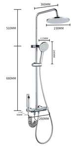 Robinet de douche mural moderne en laiton chromé poli à poignée unique avec jet pluie et valve céramique à débit contrôlé pour hôtel et hôpital - Vente chaude - Product Image 5