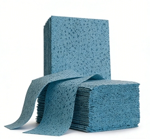 Blaue Wischtücher mit Hühnerfüße-Muster |   Vorgeschnittene Industrielle Reinigungstücher für Öl- und Präzisionsflächenreinigung - Product Image 3