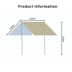 Tente de plage et de jardin portable pour l'extérieur, auvent triangulaire pare-soleil, voile d'ombrage solaire - Product Image 3
