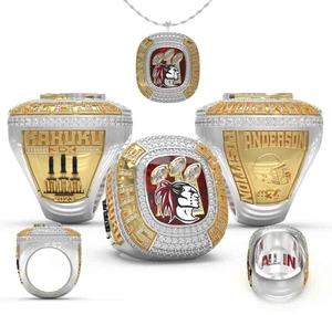 Bagues de championnat de baseball personnalisées tendance pour jeunes, en alliage de zinc plaqué or rose, pour anniversaire - Product Image 4