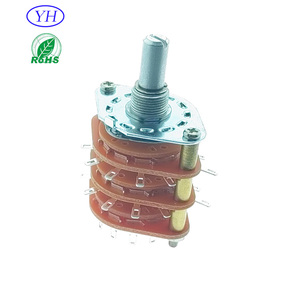 Interruptor Rotatorio de 25mm, 3 Niveles, 1, 2, 3, 4 Polos, 4, 5, 6, 7, 8, 9, 10, 11, 12 Posiciones, para Electrodomésticos, Personalizable Directo de Fábrica con 40 Años de Experiencia - Product Image 2