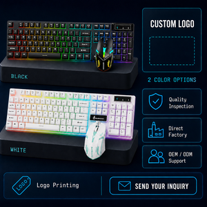 D500 Kablolu Ergonomik Oyuncu Klavye ve Mouse Seti LED Işık Efekti, 104 Tuşlu Tam Boy Askılı Tuş Başlıkları, Özelleştirilebilir Klavye - Product Image 6