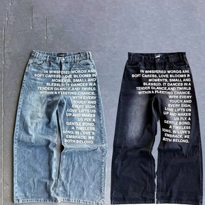 <span class=keywords><strong>Jeans</strong></span> <span class=keywords><strong>Boyfriend</strong></span> Personalizzati da <span class=keywords><strong>Uomo</strong></span> all'Ingrosso, Stile Casual Primaverile High Street, Vestibilità Comoda in Denim di Cotone - Product Image 2