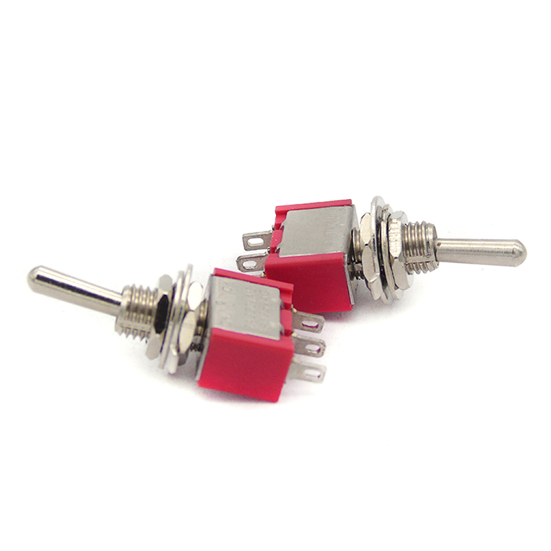 Red Miniature Toggle Switch MTS-103 MTS103 AC 250V/3A 120V/5A Mini