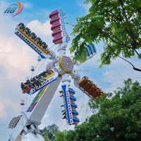 Parc à thème passionnant de champ de foire attrayant tours de balayage supérieurs extérieurs manèges de moulin à vent magique à grande vitesse