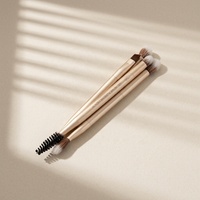 Ensemble de pinceaux de maquillage en poils synthétiques magnétiques brevetés, 1 pièce, pinceau plat double face pour fond de teint, kit d'outils de maquillage de voyage, or