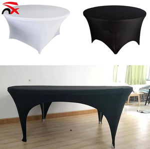 Copritavolo <span class=keywords><strong>Rotondo</strong></span> su Misura, Universale 4ft 6ft, Lavabile, Elastico in Spandex, Protezione per <span class=keywords><strong>Tavolo</strong></span> - Product Image 1