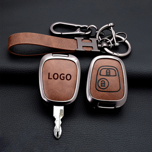 Étui de protection personnalisé en alliage de zinc et cuir pour <span class=keywords><strong>clé</strong></span> de voiture <span class=keywords><strong>Peugeot</strong></span> 206 207 avec logo - Product Image 5