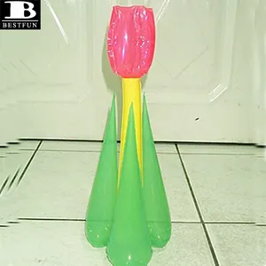 custom made pvc Inflatable tulip decoration plastic transparent flowers toys vinyl novelty toys
