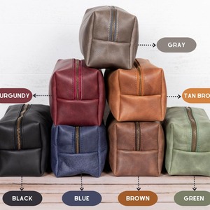 Golf ball <b>storage</b> bag, zip-top tote bag, travel <b>toiletry</b> bag, waterproof leather bag, logo printable. - Product Image 5