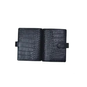 Mini portefeuille à feuilles mobiles à 5 anneaux, bloc-notes portable, organisateur d'agenda, reliure à anneaux en cuir PU