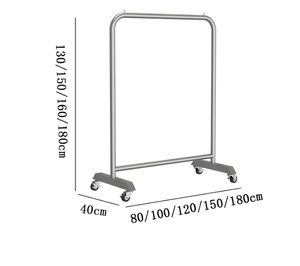 Estante <span class=keywords><strong>de</strong></span> exhibición colgante <span class=keywords><strong>de</strong></span> Metal <span class=keywords><strong>de</strong></span> doble capa <span class=keywords><strong>de</strong></span> alta calidad, ruedas, estante <span class=keywords><strong>de</strong></span> ropa <span class=keywords><strong>de</strong></span> Boutique <span class=keywords><strong>para</strong></span> <span class=keywords><strong>niñas</strong></span>, tienda, armario, optimización del espacio - Product Image 6