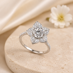 Anello con Design a Fiore di Camelia e Giglio, Stile Naturale per Donne - Product Image 4