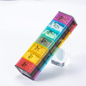 Scatola <span class=keywords><strong>per</strong></span> pillole Extra Large <span class=keywords><strong>in</strong></span> <span class=keywords><strong>plastica</strong></span> a doppio strato 2 volte al giorno: AM PM Organizer settimanale di <span class=keywords><strong>olio</strong></span> di pesce integratori di contenitori <span class=keywords><strong>per</strong></span> medicinali - Product Image 1