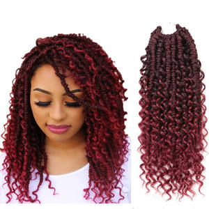 Extensiones de cabello sintético Goddess Locs de 18 pulgadas Crochet Hair Bomb Twist con estilo rizado teñido Faux Locs - Product Image 1