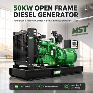 Generador Diésel Recie de 50KW con Arranque Automático, Arranque Remoto, ATS, Marco Abierto, Tipo Silencioso para Pequeños Grupos Electrógenos - Product Image 6