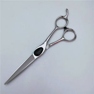 Ciseaux à cheveux professionnels en acier inoxydable 440C, lame droite, pointe acérée, manche long, pour usage en salon de beauté - Product Image 2