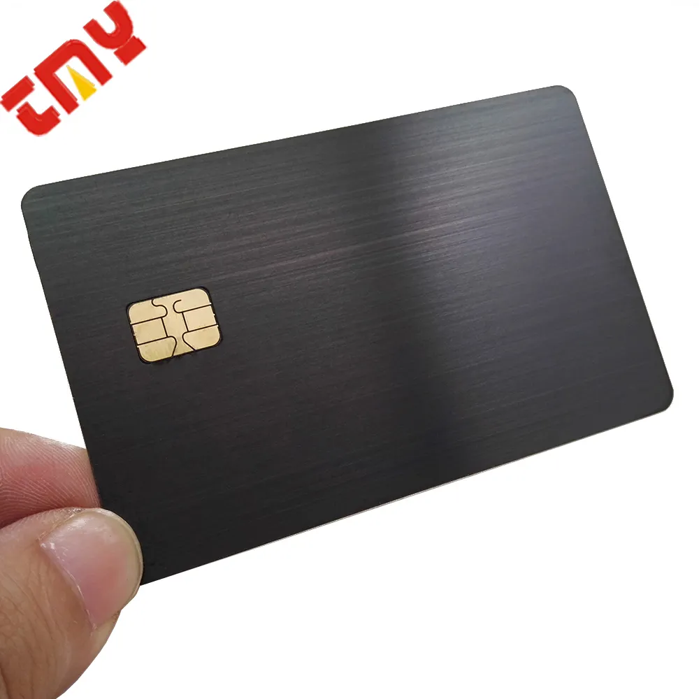 SLE 4442/4428 tarjeta de Chip cepillado de Metal en blanco personalizada de alta calidad
